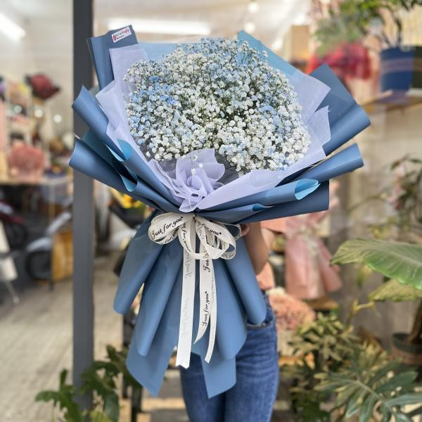 Bó hoa baby xanh dương tặng sinh nhật  4