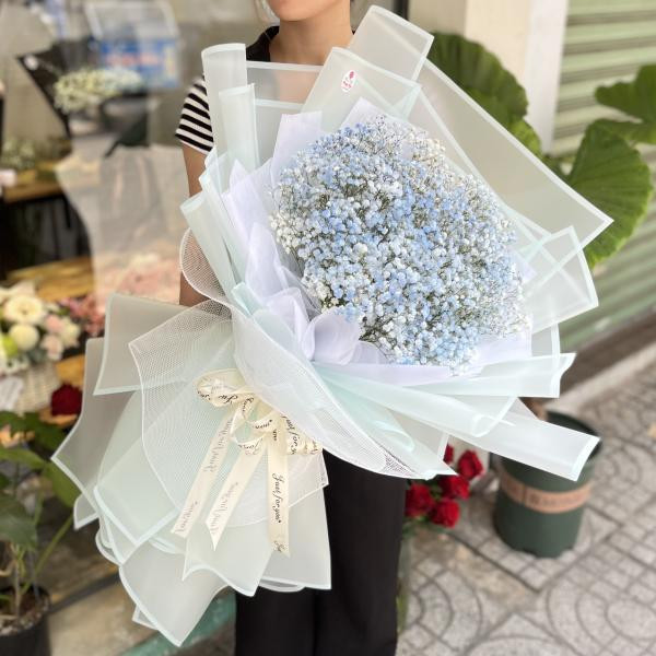 Bó hoa baby xanh tặng chúc mừng sinh nhật người thương ý nghĩa  4