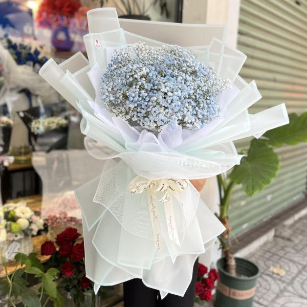 Bó hoa baby xanh tặng chúc mừng sinh nhật người thương ý nghĩa  5