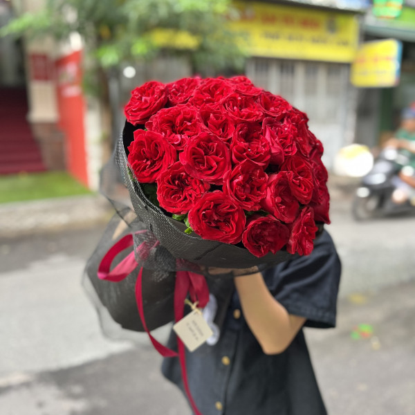 Bó hoa hồng đỏ ohara 28 bông tặng sinh nhật 4