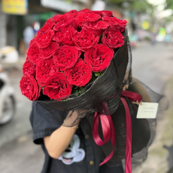 Bó hoa hồng đỏ ohara 28 bông tặng sinh nhật 5