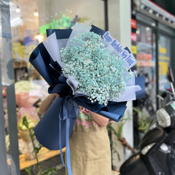 Bó hoa baby xanh ngọc tặng sinh nhật ý nghĩa  4