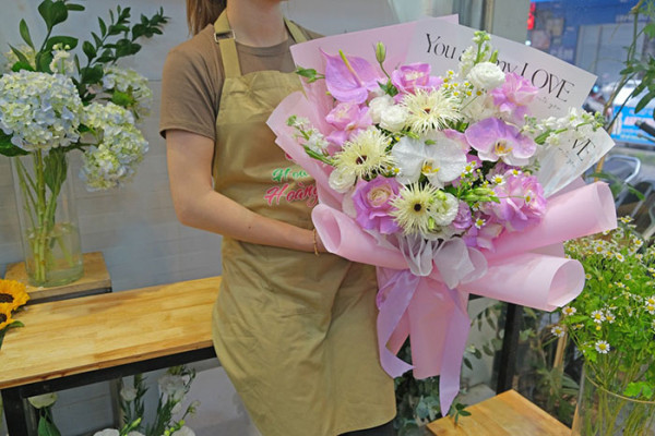 Bó hoa hồng tím pastel tặng sinh nhật đẹp 4