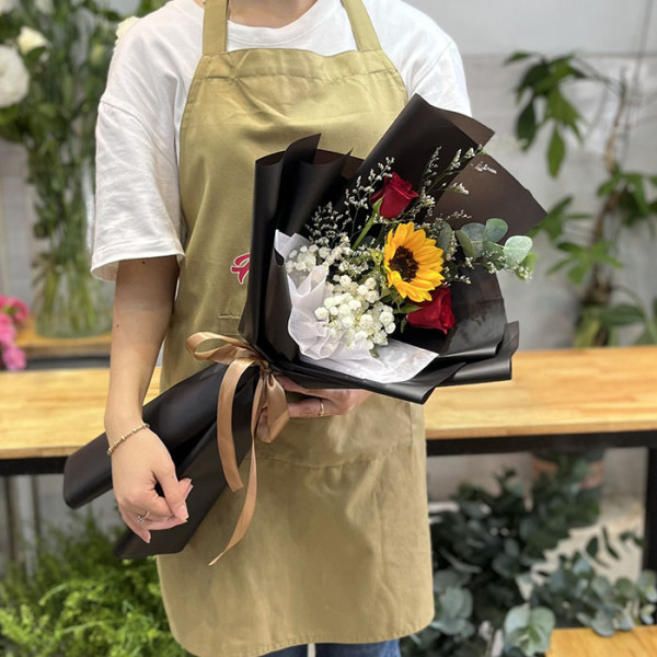 Bó hướng dương 1 bông mix baby 6