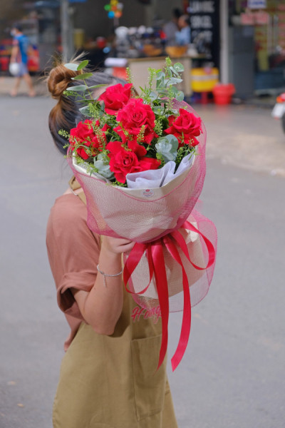 Bó hồng đỏ 5 bông Ecuador tặng sinh nhật 5
