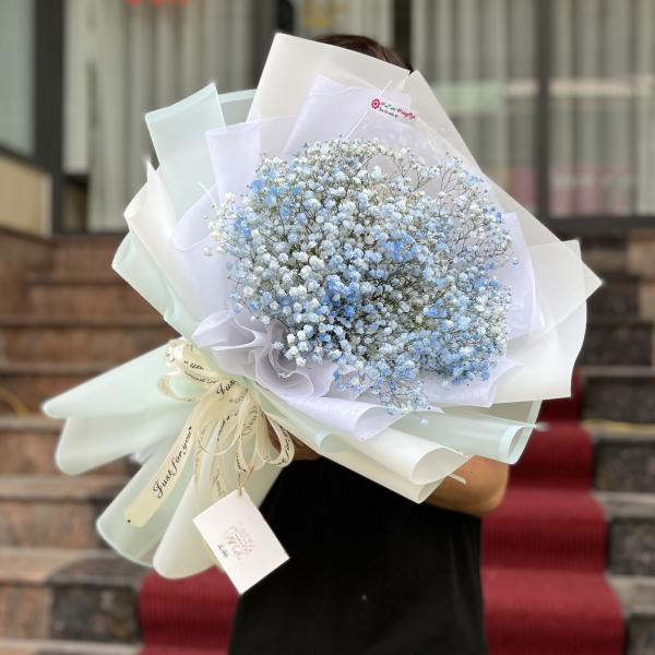 Bó hoa baby xanh dương tặng sinh nhật bạn gái ý nghĩa 4