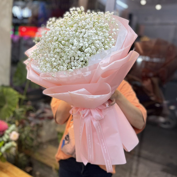 Bó hoa baby trắng tặng chúc mừng sinh nhật bạn gái 6
